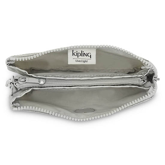 Kipling Creativity Large Klassiska Metallic Pouch Väska Beige | SE 1143NW